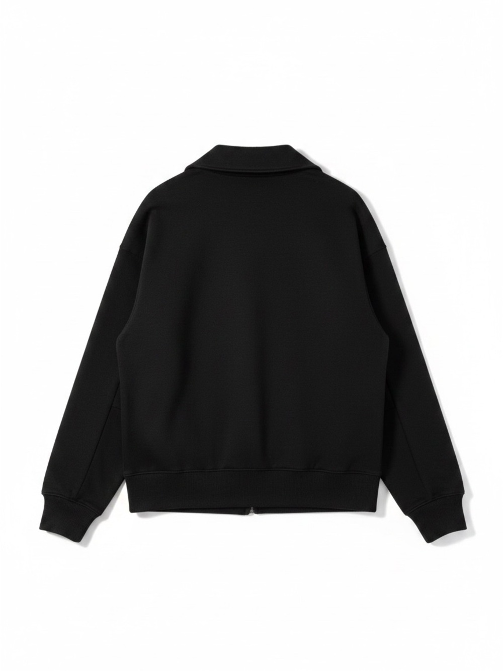 Umgee Johnny Collar Dropped Shoulder Sweatshirt Black Size Large - Picture 5 of 11